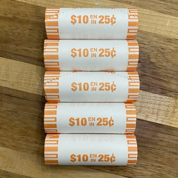 5 x Canada 2025 Uncirculated 25¢ Coin Rolls Totaling 200 Quarters! - Picture 4 of 16